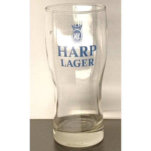 Harp Lager with Crown Logo Vintage RARE Half Pint Glass - Picture 1 of 6